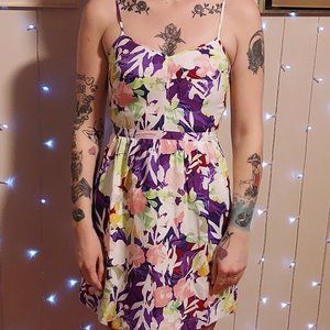 J. Crew Summer Floral Sleeveless Fully Lined Dress with Pockets, Size 2